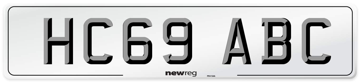 HC69 ABC Number Plate from New Reg